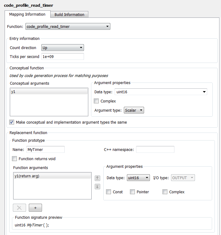 Code Replacement Tool shows Mapping Information pane settings.