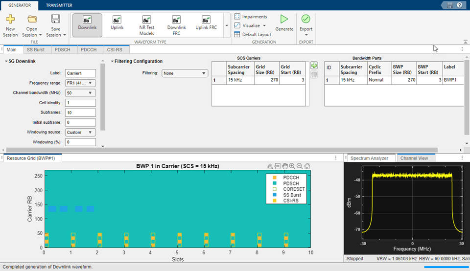 App-Based 5G Waveform Generation