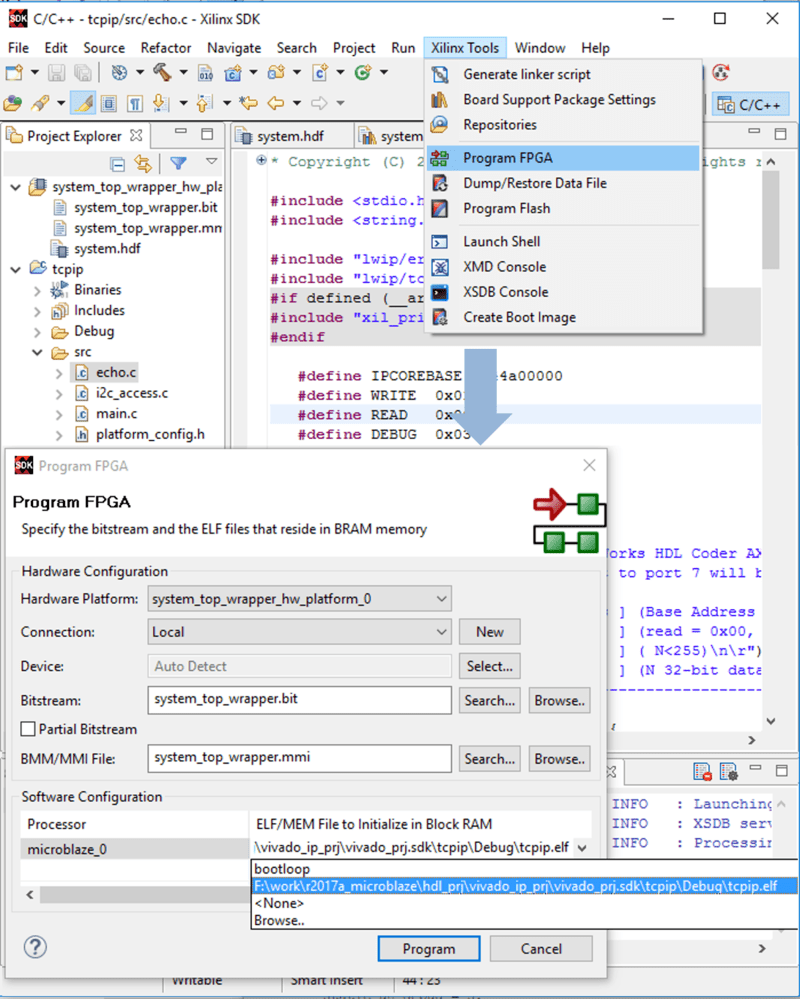 IP Core Generation Workflow with a MicroBlaze Processor