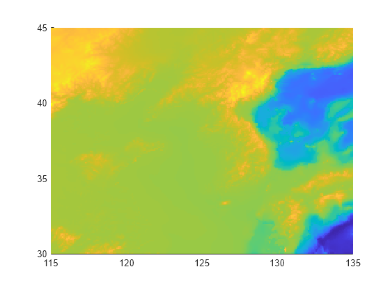 Figure contains an axes object. The axes object contains an object of type surface.