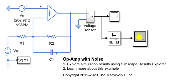 Model Operational Amplifier with Noise