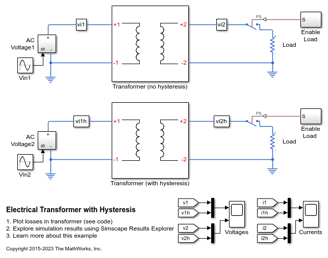 Electrical Transformer with Hysteresis