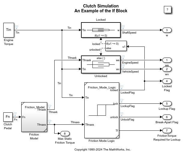 Modeling Clutch Lock-Up Using If Blocks