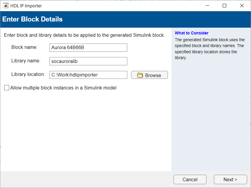 Import Custom HDL IP into SoC Blockset Design