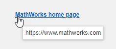 A hyperlink with the display text "bat365 home page" and a tooltip that displays the URL of the bat365 website.