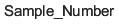 Label for the variable name "Sample_Number" in R2022b. The underscore is included in the label.