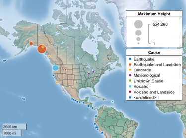 Geographic bubble chart with a maximized layout