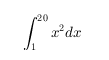 Equation with LaTeX display mode