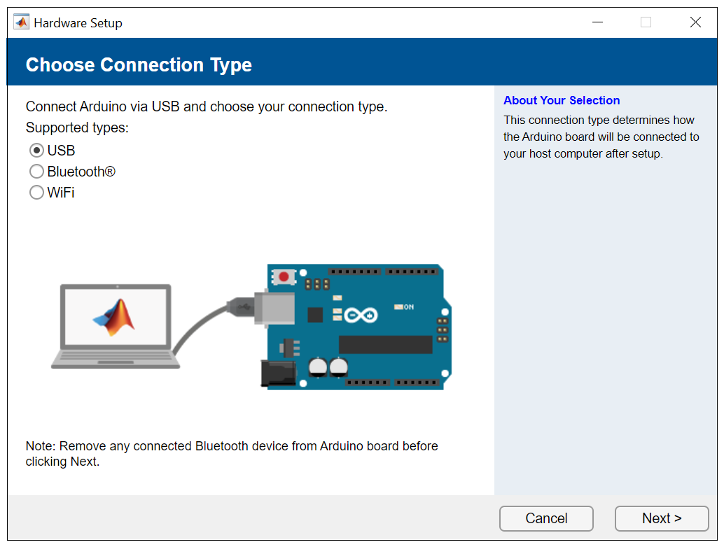 Choose the connection type