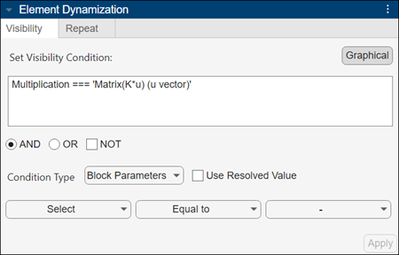 visibility condition set to multType==Matrix_Ku_Vector