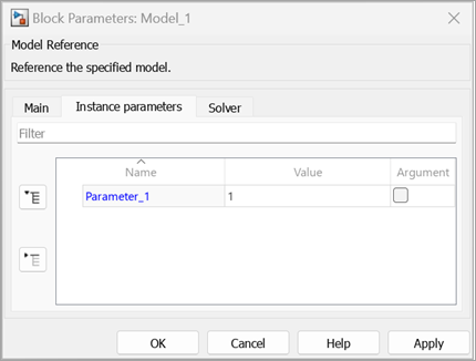 Set Instance parameter named Parameter_1 value to 1.