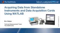 Many applications require access to live or real-world data from external devices in order to solve technical computing problems and perform data analysis and visualization. Applications in test and measurement must connect to a wide range of equipme