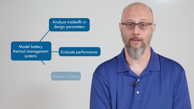 Explore the components of a battery thermal management system for a small 4-passenger EV. Examine a Simscape model for this system, and use the model to diagnose and correct a problem with the control algorithm and investigate energy usage.