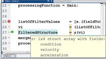 Recently a MATLAB user asked me how to make it possible to work with an array of structures in such a way that she could filter the array of structures and then combine the remaining fields. Once combined she would run arbitrary processing functions 