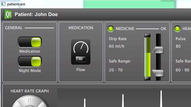 Simulate and test the supervisory control logic behind a medical device HMI to detect design flaws early.